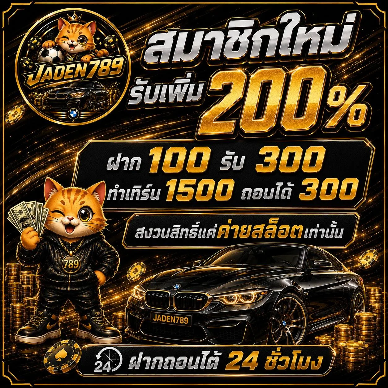 โปรโมชั่นต้อนรับสมาชิกใหม่ JADEN789 รับโบนัสฝากแรก